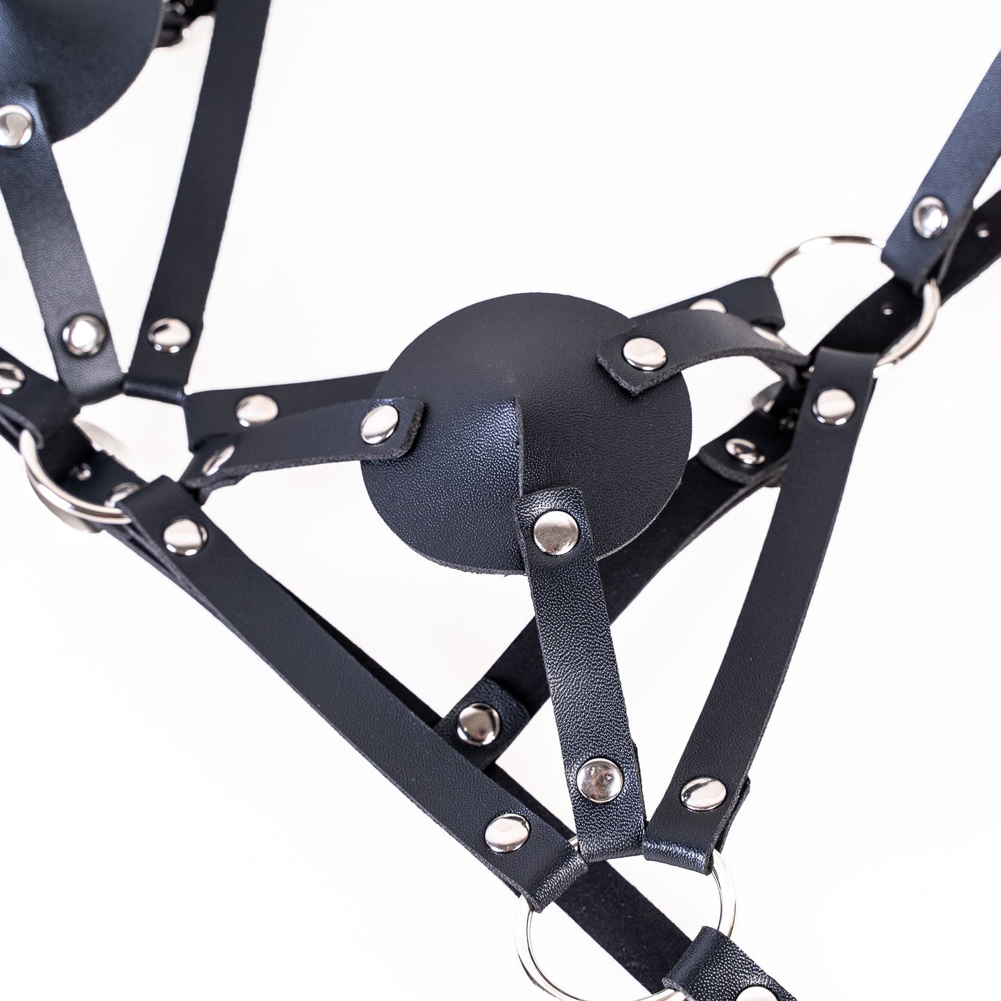 MAPARON 胸ストラップ ボンテージ束縛 拘束具 レザー ハーネス SM 調節可能 PU ブラック - TaRiss's
