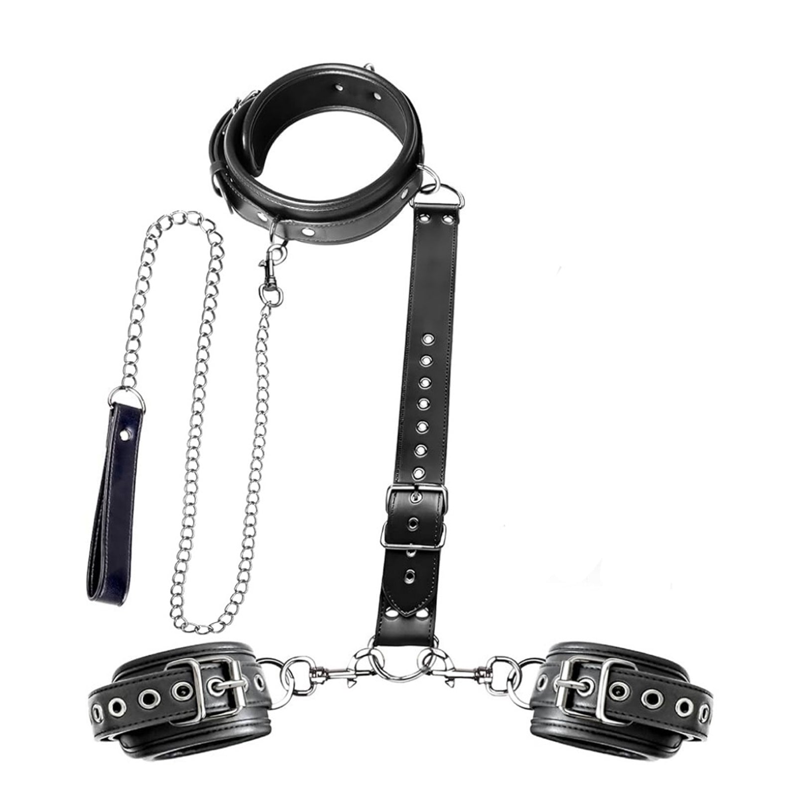 MAPARON SM拘束具 SMセット 後手拘束 拘束具 手枷 手錠 首輪 調節可能 コスプレー - TaRiss's