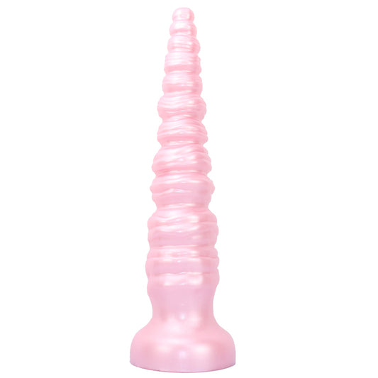 MinYn アナルプラグ 螺子 吸盤付き 凹凸あり 液体シリコン - TaRiss's