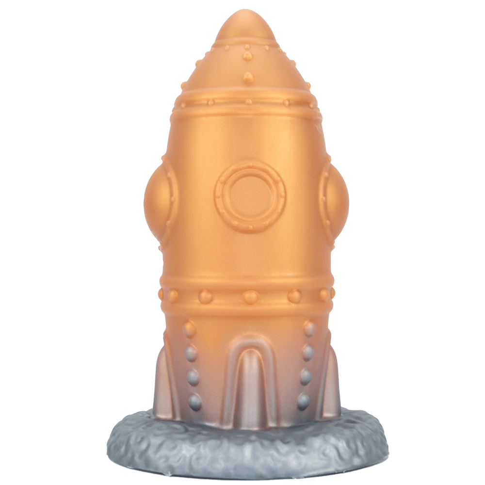 MinYn アナルプラグ 吸盤付き 凹凸あり アナル開発 液体シリコン 二つの色 「ロケット」 - TaRiss's