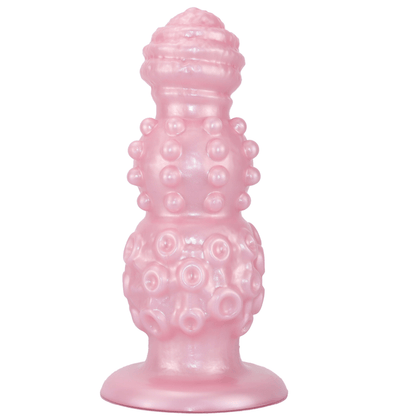 MinYn アナルプラグ 3連結ビーズ 凹凸あり 吸盤付き 液体シリコン - TaRiss's