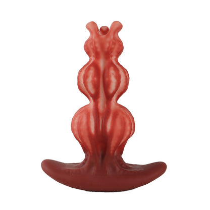 MinYn アナルプラグ 混色仕様 凹凸あり 液体シリコン アンカー台座 - TaRiss's