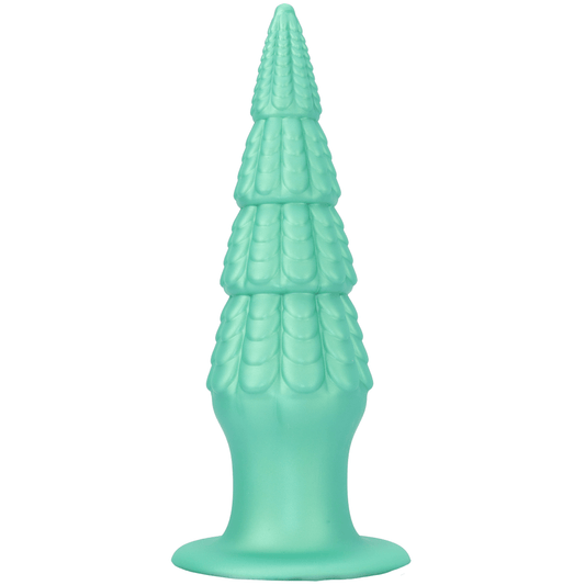 MinYn クリスマスツリー アナルプラグ アナル開発 凹凸あり 液体シリコン 吸盤付き グリーン - TaRiss's