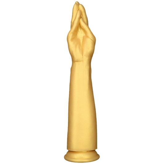 MinYn アナルプラグ アナル開発 手の形 凹凸あり 吸盤仕様 シリコン ゴールド - TaRiss's