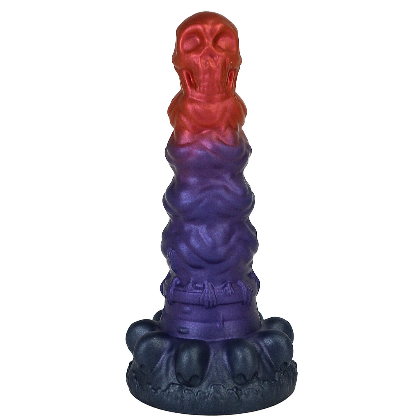 MinYn 頭蓋骨 悪霊の復活 アナルプラグ アナル開発 6連結ビーズ 吸盤付き 凹凸あり 液体シリコン - TaRiss's