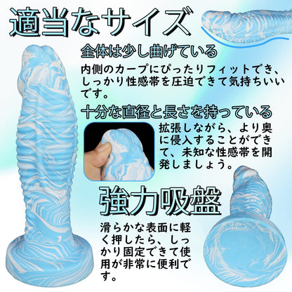 MinYn ディルド アナルプラグ 吸盤付き 液体シリコン 混色仕様 - TaRiss's