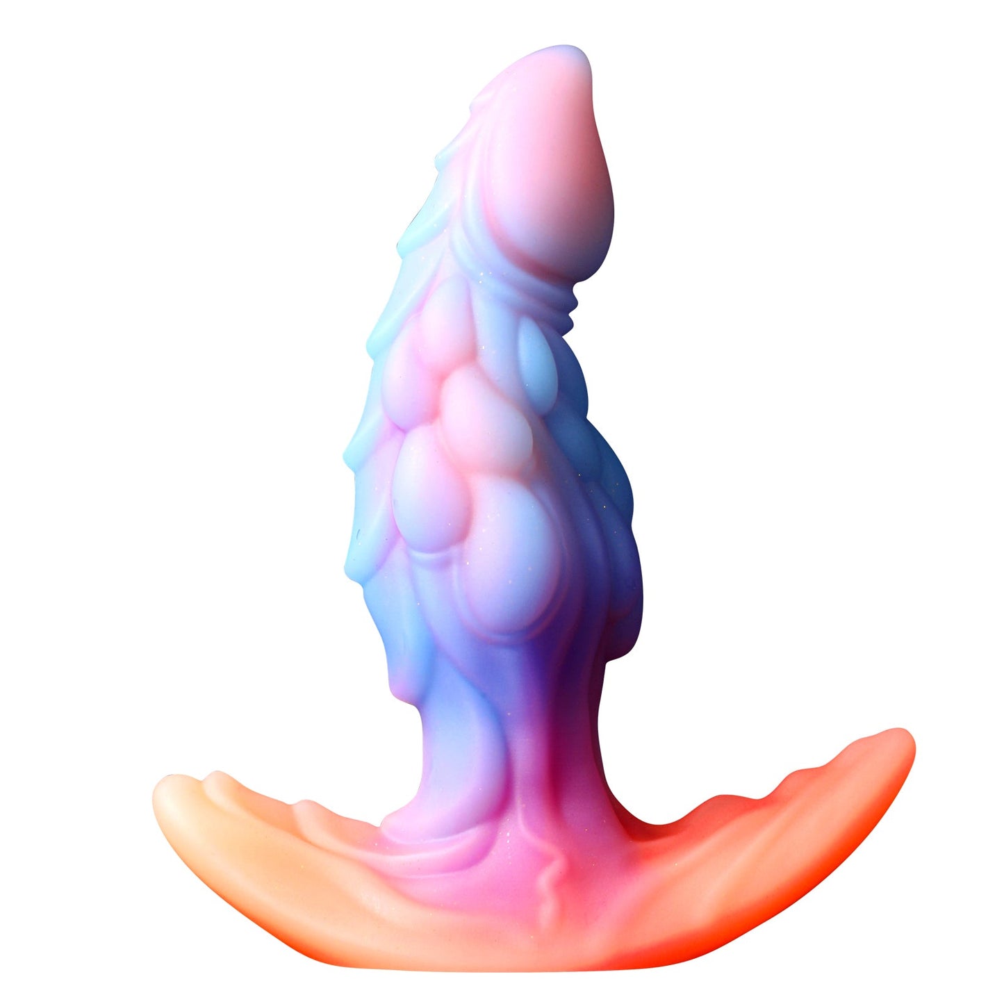 MinYn アナルプラグ アナル開発 凹凸あり 液体シリコン アンカー台座 混色仕様 夜光仕様 - TaRiss's