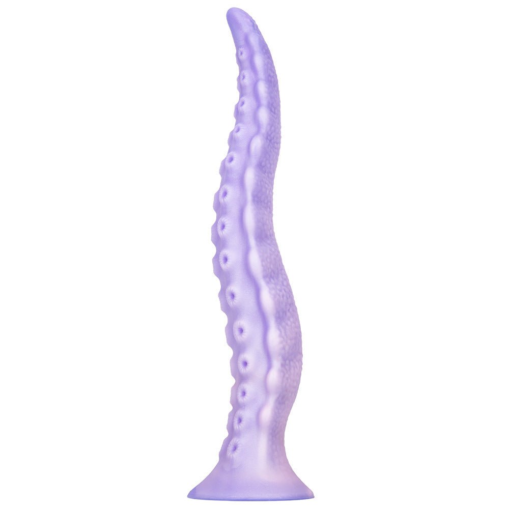 MinYn アナルプラグ 紫色 凹凸あり 触手 液体シリコン 吸盤付き - TaRiss's