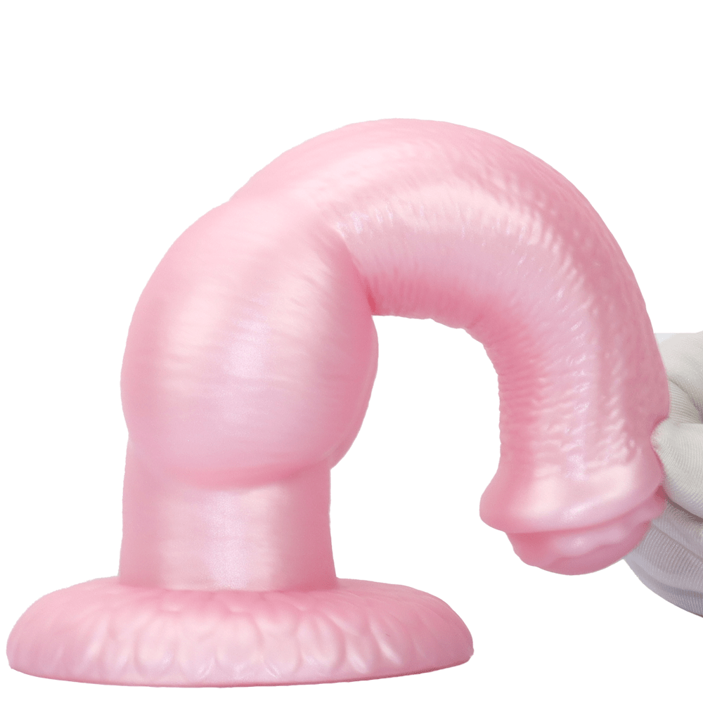 MinYn アナルプラグ アナル開発 馬のディルド 凹凸あり 液体シリコン 吸盤付き ピンク - TaRiss's