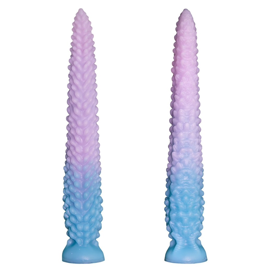 MinYn ノビ アナルプラグ 凹凸あり 液体シリコン 吸盤付き 紫青グラデーション - TaRiss's