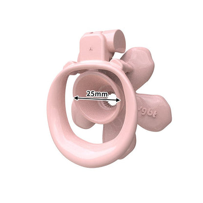 MinYn 花 貞操具 樹脂製品 鍵付き 男性用 SM 外出用可 ピンク色 - TaRiss's