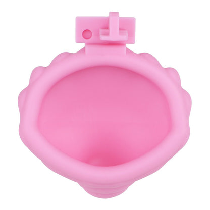 MinYn シェル 貞操具 長時間装着可能 樹脂製品 鍵付き 男性用 SM ベルト付き 外出用可 ピンク色 - TaRiss's