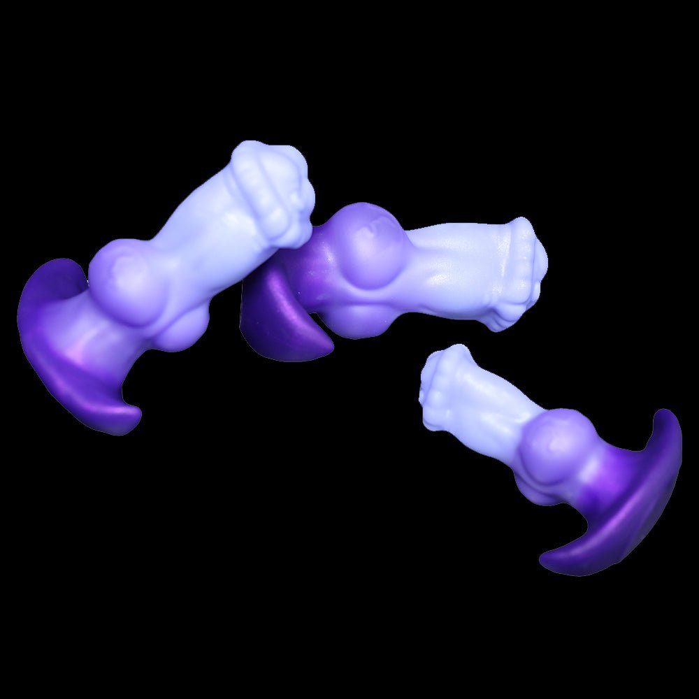 NIGHTLOOM アナルプラグ 凹凸あり アンカー形台座 ノット付き 液体シリコン 全3サイズ - TaRiss's