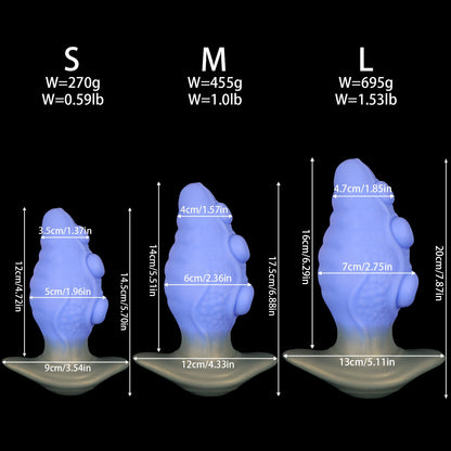 NIGHTLOOM アナルプラグ タコ 触手 アンカー形台座 凹凸あり 混色仕様 三つのサイズ - TaRiss's