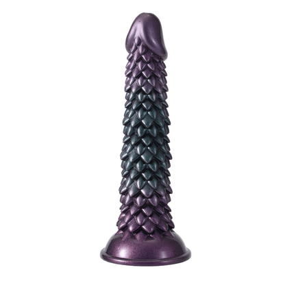 NIGHTLOOM アナルプラグ 鱗状の凸起 吸盤付き 液体シリコン 混色 4.8cmX23cm - TaRiss's