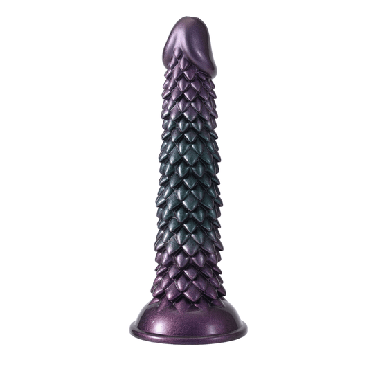 NIGHTLOOM アナルプラグ 鱗状の凸起 吸盤付き 液体シリコン 混色 4.8cmX23cm - TaRiss's