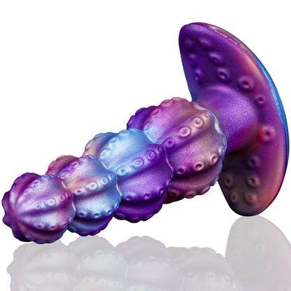 NIGHTLOOM アナルプラグ 凹凸あり アンカー形台座 液体シリコン 混色仕様 - TaRiss's