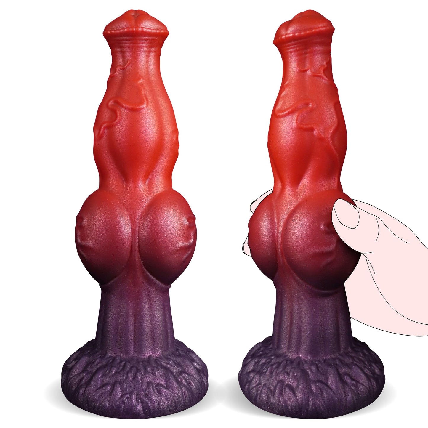 NIGHTLOOM アナルプラグ 突起あり 馬のペニス 血管表現 シリコン製 吸盤付き - TaRiss's