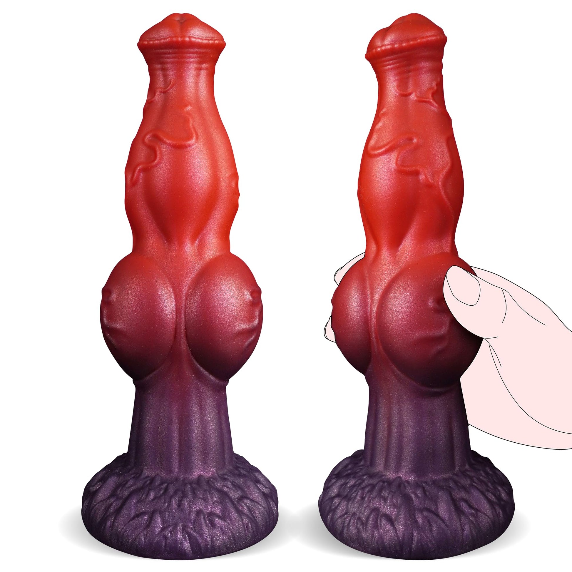 NIGHTLOOM アナルプラグ 突起あり 馬のペニス 血管表現 シリコン製 吸盤付き - TaRiss's