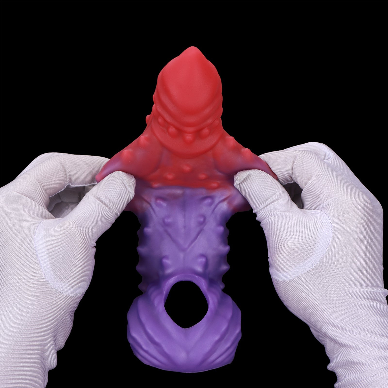 NIGHTLOOM ペニスサック 凹凸あり 非貫通式 ペニスリング 陰茎袖 混色仕様 液体シリコン - TaRiss's