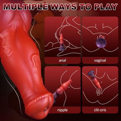 NIGHTLOOM アナルプラグ 突起あり 馬のペニス 血管表現 シリコン製 吸盤付き - TaRiss's