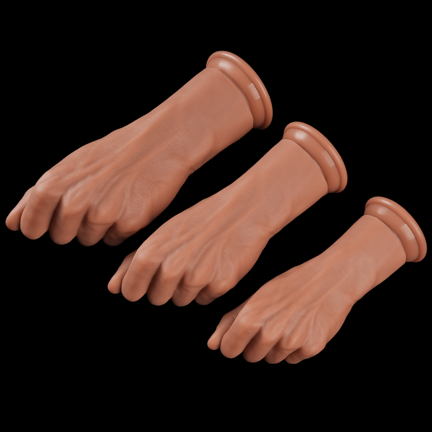 NIGHTLOOM アナルプラグ 凹凸あり フィスト用 吸盤付き 液体シリコン 肌色 8サイズ - TaRiss's