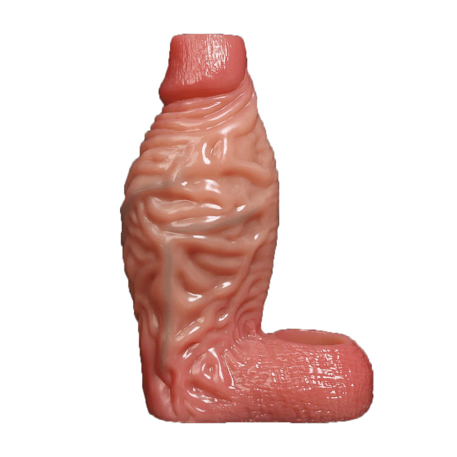 NIGHTLOOM ペニスサック 貫通式 凹凸あり リアルな血管 陰茎袖 ペニスリング 液体シリコン - TaRiss's