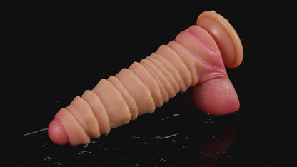 MAPARON ディルド 吸盤付き 凹凸あり 液体シリコン