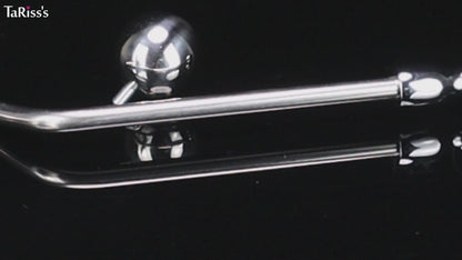 TaRiss's アナルプラグ 手持ち 2つのボール付き 男女兼用 金属製