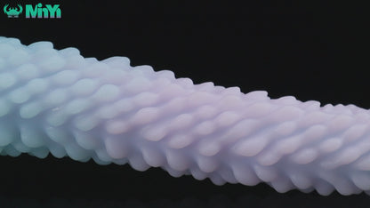 MinYn ノビ アナルプラグ 凹凸あり 液体シリコン 吸盤付き 紫青グラデーション