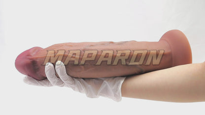 MAPARON ディルド アナルプラグ 強力吸盤 玉無し 凹凸あり 2層構造 液体シリコン