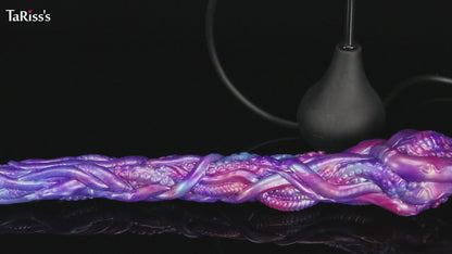 TaRiss's 貫通式アナルプラグ 模擬射精付き 凹凸あり 吸盤付き 液体シリコン