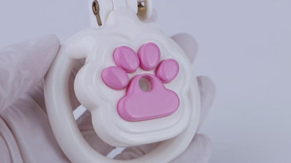 MinYn 貞操具 猫の肉球 長時間装着可能 樹脂製品 鍵付き 男性用 SM 外出用可