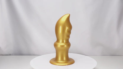 MinYn アナルプラグ ナイフ 吸盤付き 凹凸あり アナル開発 液体シリコン