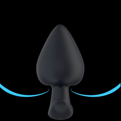 TaRiss's アナルバイブ バイブレータ アナルプラグ リモコン付き 10段階振動モード 10m遠隔操作 アンカー形台座 三つのサイズ ハート形 シリコン ブラック - TaRiss's
