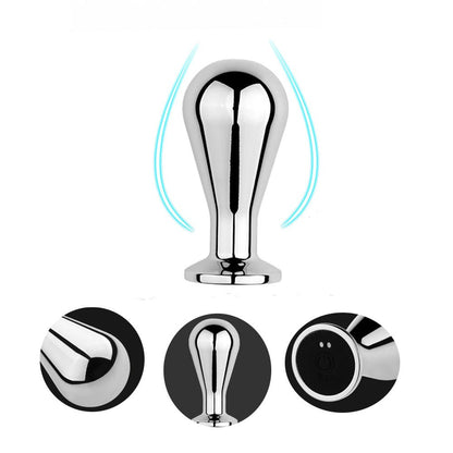 TaRiss's バルーン形アナルバイブ アナルプラグ 10段階振動モード リモコン付き 10m遠隔操作 ステンレス製 - TaRiss's