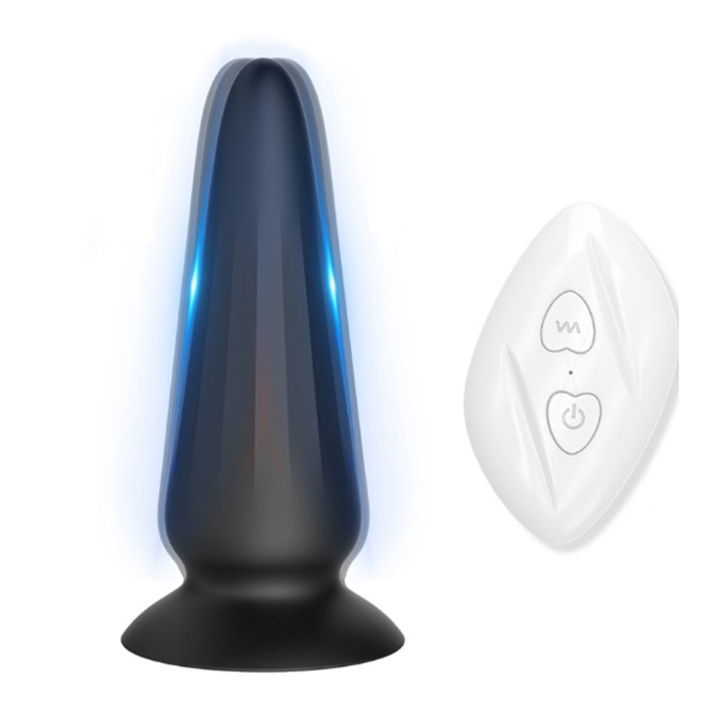 TaRiss's アナルバイブ バイブレータ アナルプラグ リモコン付き 10段階振動モード 吸盤台座 円錐形 シリコン - TaRiss's