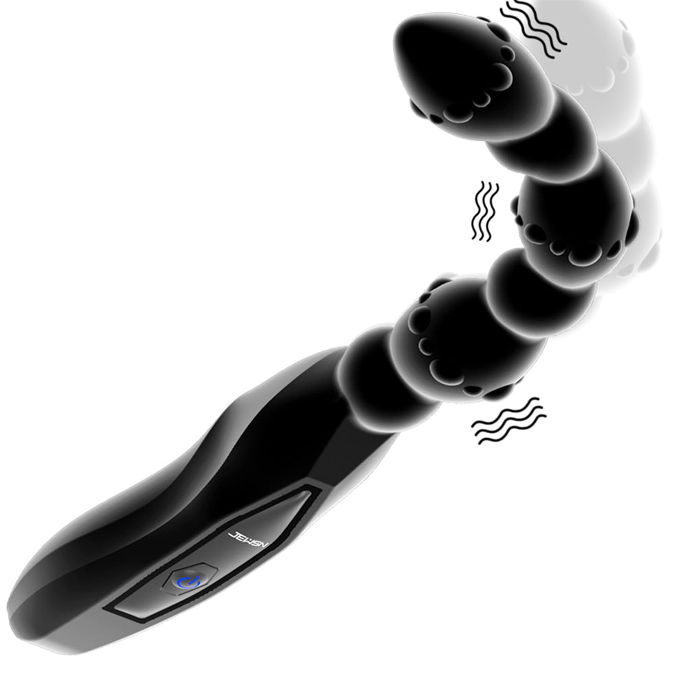 TaRiss's アナルバイブ アナルビーズ 電動エネマグラ 10段階振動モード 6連結ビーズ 360°曲げ可能 シリコン - TaRiss's