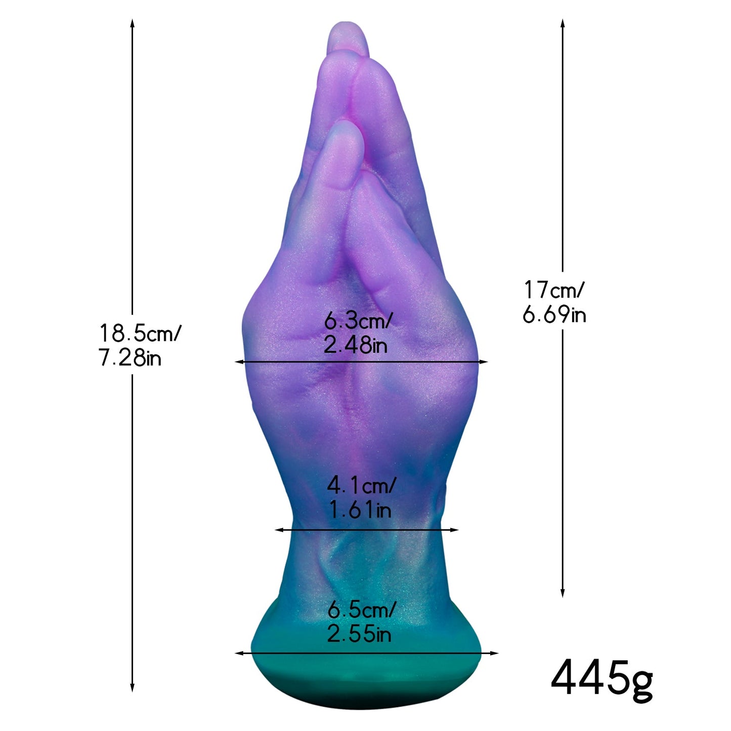 TaRiss's 拳型アナルバイブ 10段階振動モード 凹凸あり 磁石吸引で充電 アンカー台座 液体シリコン - TaRiss's
