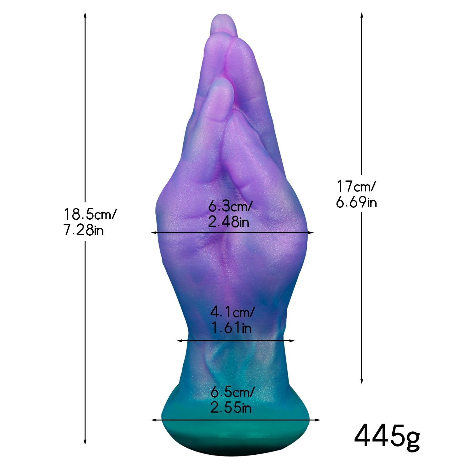 TaRiss's 拳型アナルバイブ 10段階振動モード 凹凸あり 磁石吸引で充電 アンカー台座 液体シリコン - TaRiss's