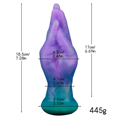 TaRiss's 拳型アナルバイブ 10段階振動モード 凹凸あり 磁石吸引で充電 アンカー台座 液体シリコン - TaRiss's
