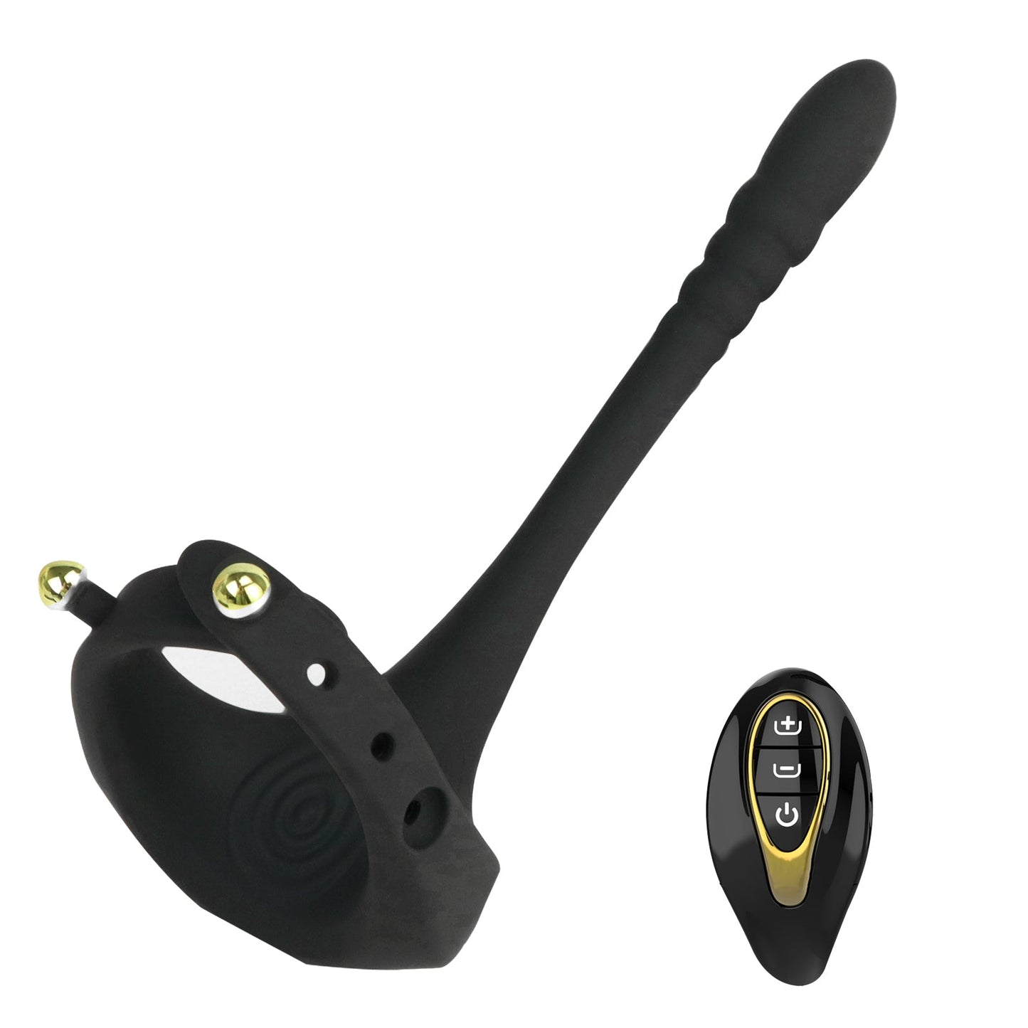 TaRiss's 電動ペニスリング 調整可能 11段階振動モード リモコン付き 多種用途 シリコン ブラック - TaRiss's