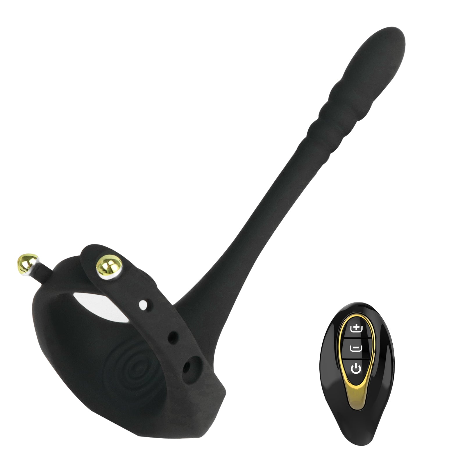 TaRiss's 電動ペニスリング 調整可能 11段階振動モード リモコン付き 多種用途 シリコン ブラック - TaRiss's