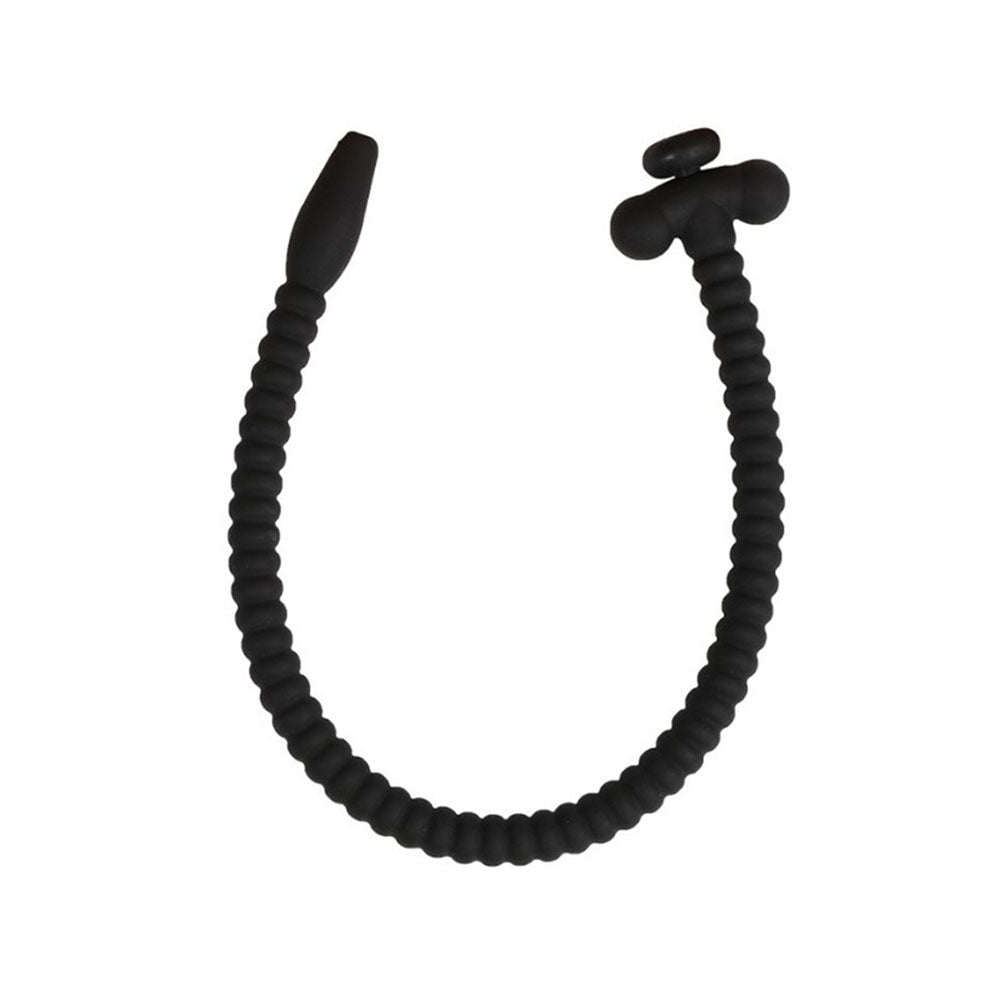 TaRiss's 尿道ブジー 尿道プラグ 貫通式 蓋付き ネジ山形 尿道責め 尿道拡張 シリコン製 - TaRiss's