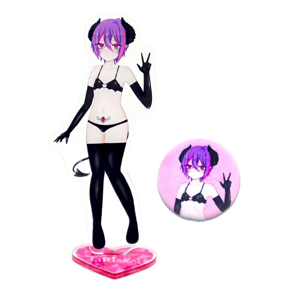 TaRiss's 2点セット タリスくん キャラアクリルスタンド 揉める缶バッジ アクリルスタンド アクリル - TaRiss's