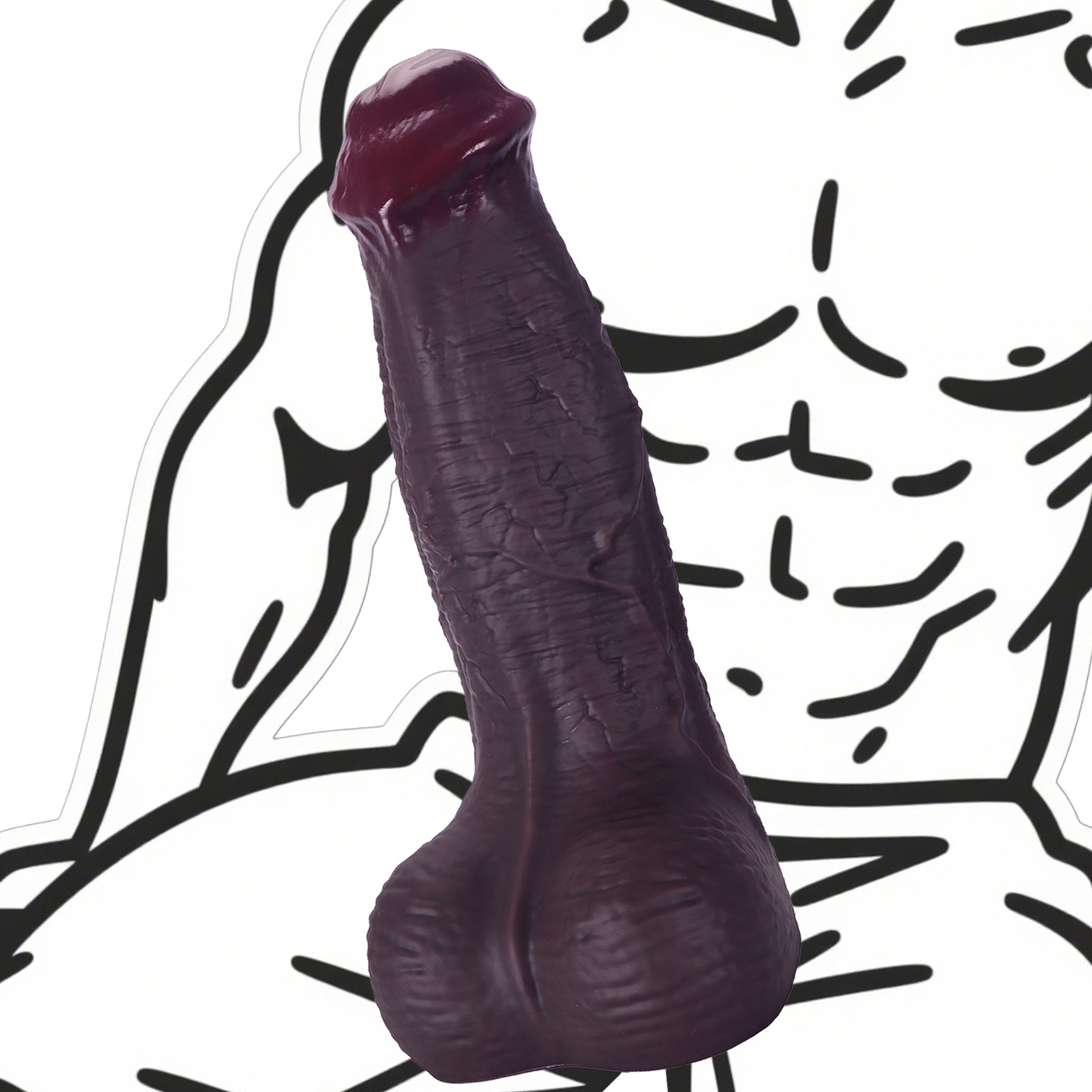 TaRiss's ディルド 2層構造 凹凸あり 吸盤付き 液体シリコン - TaRiss's