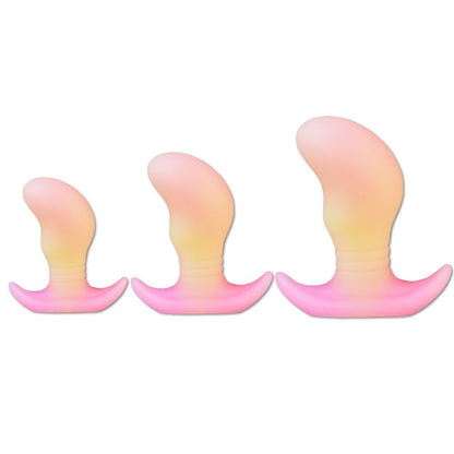 TaRiss's まめ形2代目 アナルプラグ アンカー形台座 外出用 シリコン ピンク イエロー - TaRiss's