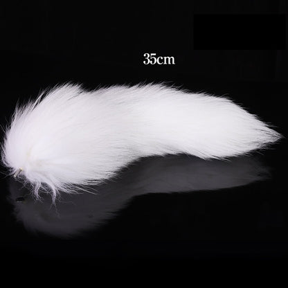 TaRiss's 狐の尻尾 尻尾部品 単用不可 一本の尻尾 異なる長さ フェイクファー ホワイト - TaRiss's