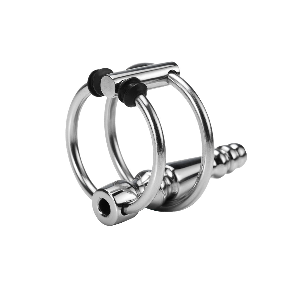 TaRiss's 貫通式尿道プラグ 尿道ビーズ 尿道ブジー 尿道責め 尿道拡張 貫通式 ビーズあり ダブルリング付き ステンレス製 上級者向け - TaRiss's