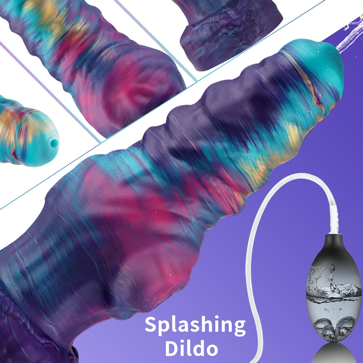 TaRiss's 貫通式アナルプラグ 模擬射精付き 突起あり 吸盤付き 液体シリコン - TaRiss's